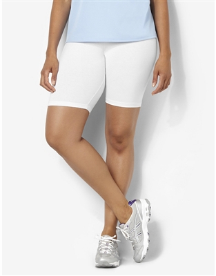 Plus Size Bike Shorts - White