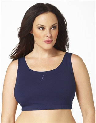 Cathalem Long Sports Bras For Women High Support Everyday Wear for Large  Bust Plus Size with Removable Pads,Blue L
